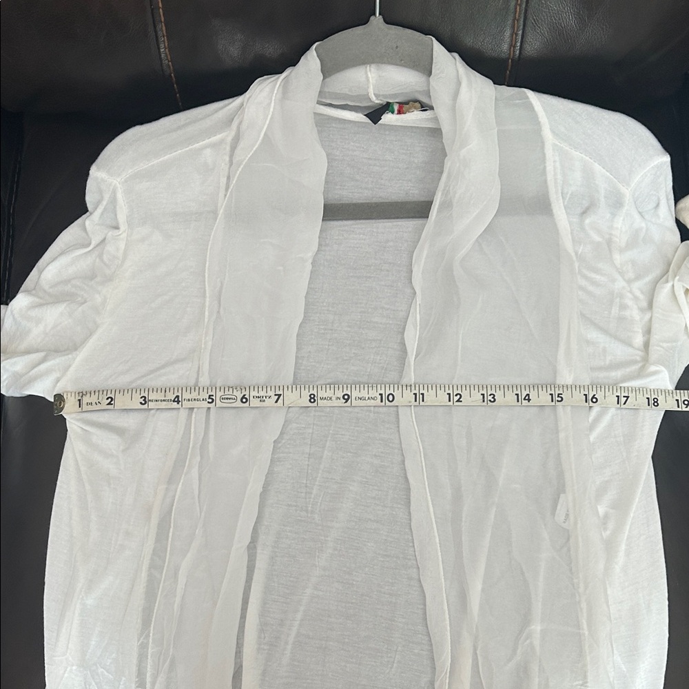 NT by Amati White Open Front Cardigan - Picture 7 of 7